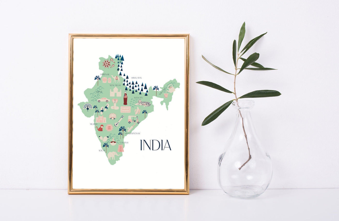 India Illustrated Map