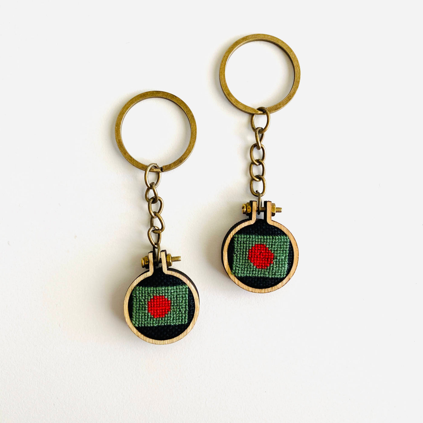 Custom Embroidered Mini Embroidery Hoop Keychain or Pin (100% of Proceeds Donated)