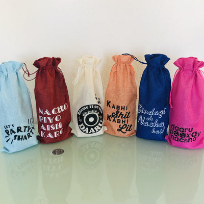 Daaru Peekay Nachna Wine Bag