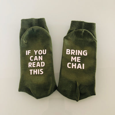 Bring Me Chai Crew Socks