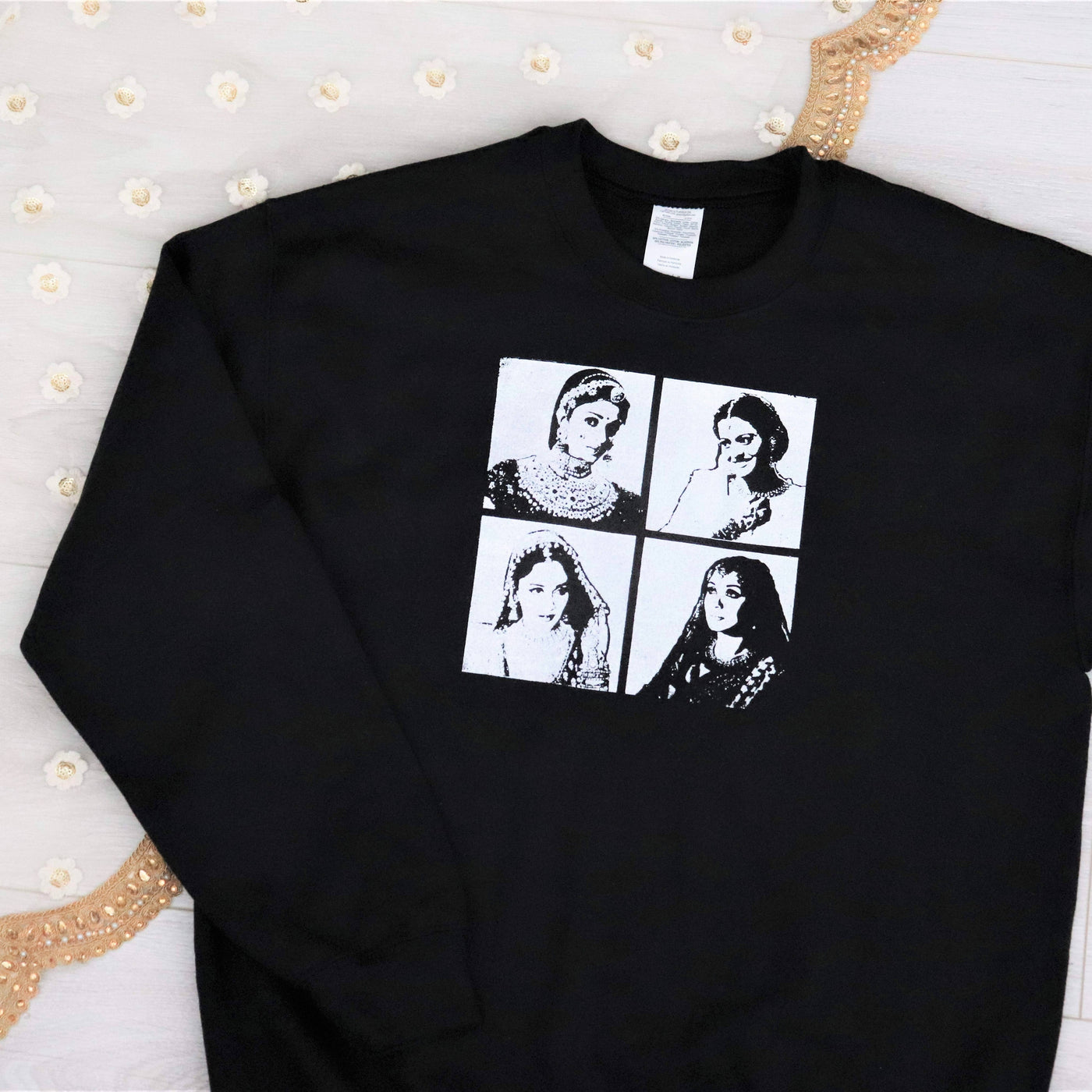 Bollywood Babes Crewneck, Aishwarya, Kajol, Madhuri, Rani, Desi Streetwear, Vhimsy Style