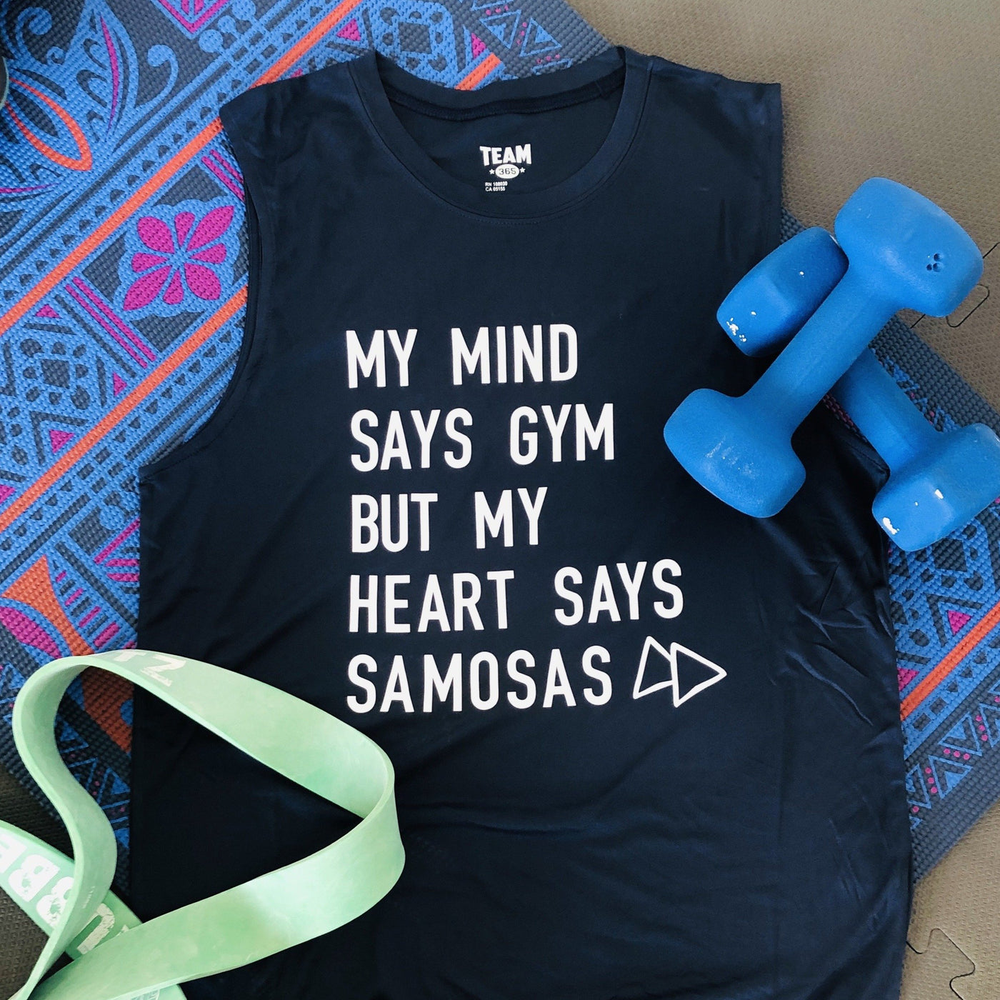 Mind Gym Heart Samosas Men's Muscle Tank