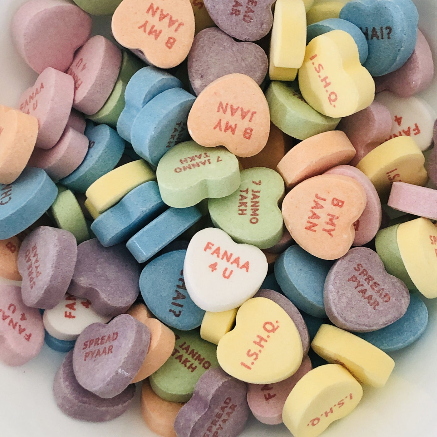 Sweet Desi Candy Hearts