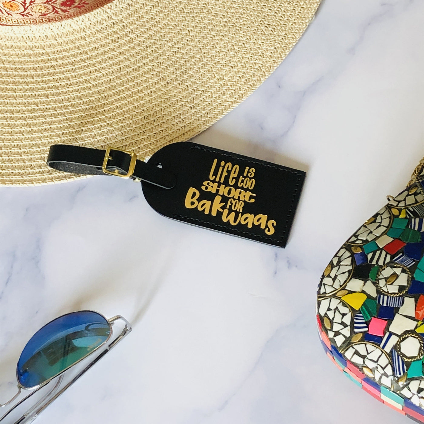 Life is too short for Bakwaas Luggage Tag