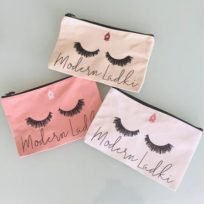 Eyelash Canvas Pouch